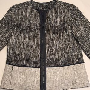 Elie Tahari short jacket with zipper 65% cotton